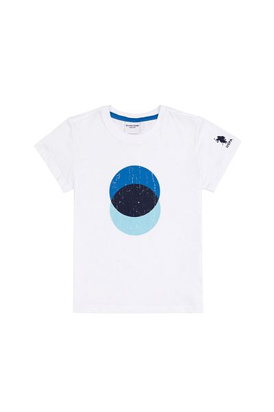 U.S. Polo Assn. Boy's White Crew Neck T-Shirt 50307292-Vr013