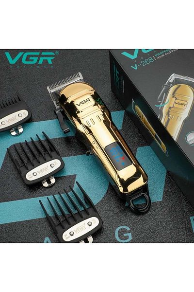 divendi-ro Aparat de tuns profesional VGR V-268, fără fir, încărcare USB, 10W, 4 distanțiere, afișaj digital