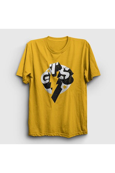 Presmono Унисекс жълта тениска Gts Wrestling Wwe CM Punk 553748tt