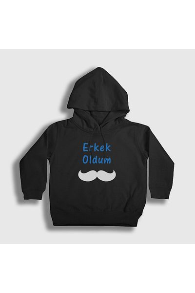 Presmono Unisex Kids Black I Became a Boy Circumcision Hooded Sweatshirt 553570Tt