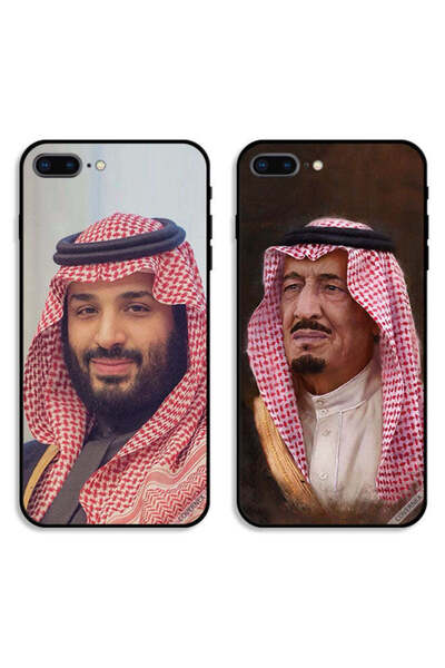 Covernex حافظتان لهاتف آيفون 7 بلس من آبل، أغطية حماية الملك سلمان والأمير محمد