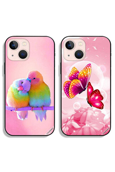 Covernex حافظتان لهاتف Apple iPhone 13 mini بأغطية واقية برسومات طيور لطيفة و...
