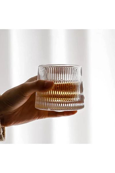 LUXXO Set 6 rotative whisky glasses, Novel, 160ml