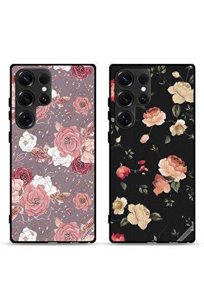 Covernex حافظتان لهاتف سامسونج جالاكسي S25 ألترا 5G، أغطية حماية بخلفية زهرية وزهرة لوتس ملونة