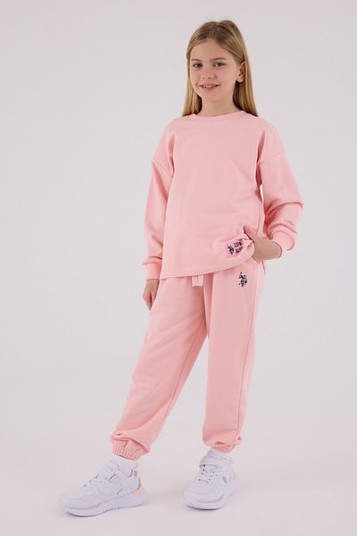 U.S. Polo Assn. Σετ αθλητικής φόρμας με άδεια για κορίτσια κάτω από 2 τεμάχια