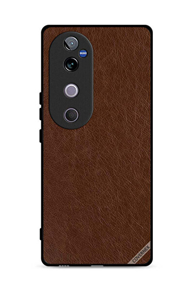 Covernex غطاء حماية جلدي بنمط هندسي لهاتف Vivo V40 5G