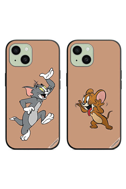 Covernex حافظتان لهاتف Apple iPhone 15، أغطية حماية خلفية بتصميم زوجين من توم...