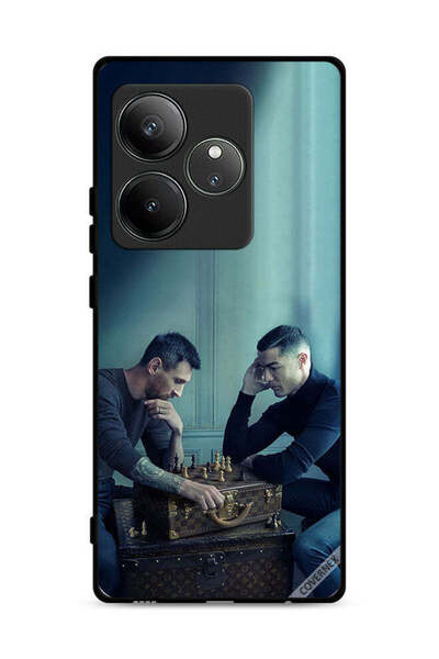 Covernex غطاء حماية لهاتف Realme GT 6 5G ميسي ضد رونالدو يلعبان الشطرنج
