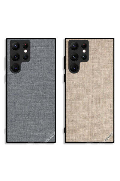 Covernex حافظتان لهاتف Samsung Galaxy S22 Ultra 5G بغطاءين واقيين بنمط قماشي ...