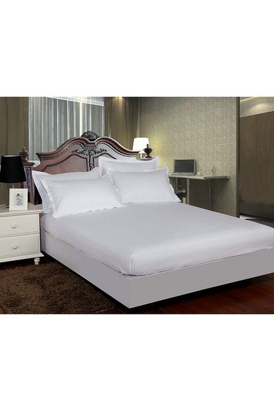 Pucioasa Damask bed cover set + 2 pillowcases, mattress 120x200cm, white, DHUS6