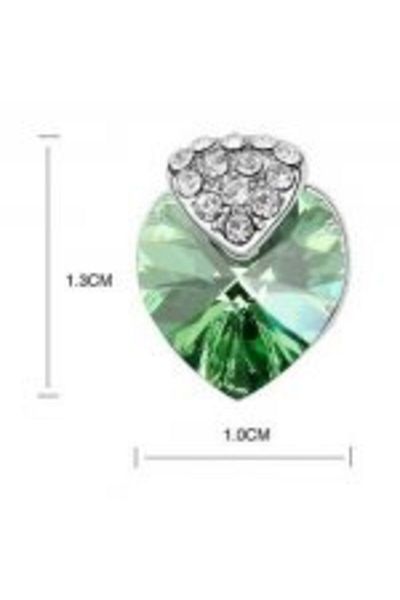 Kelan Elegant Jewelry Set – Heart with Bracelet and Crystal Emerald