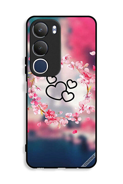 Covernex غطاء حماية لهاتف Vivo Y19s 4G بتصميم قلوب ومشبك فني