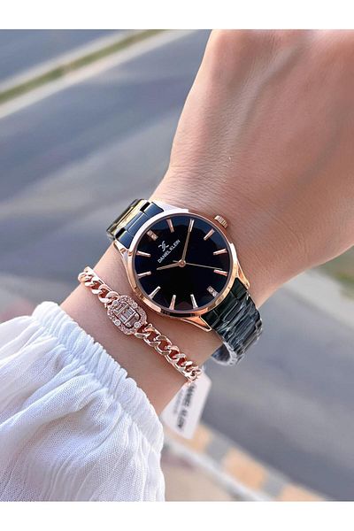 Daniel Klein Women's Wrist Watch+Wristband with Special Cut Glass 3 Atm Water Resistant 2 Years Warranty V10925.5