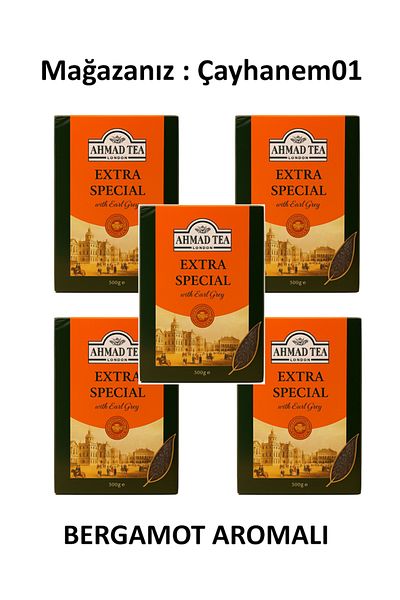 Hepyek Ahmad Tea Earl Grey 500g X 5 |   Bergamot Flavored Black Tea |   Extra Special