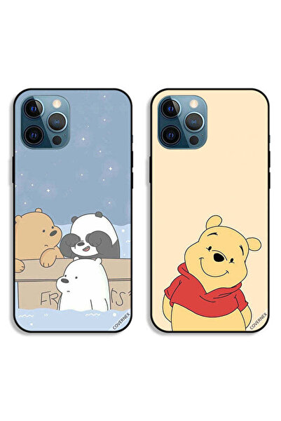 Covernex حافظتان واقيتان لهاتف Apple iPhone 12 Pro Max، أغطية Bear Friends وH...