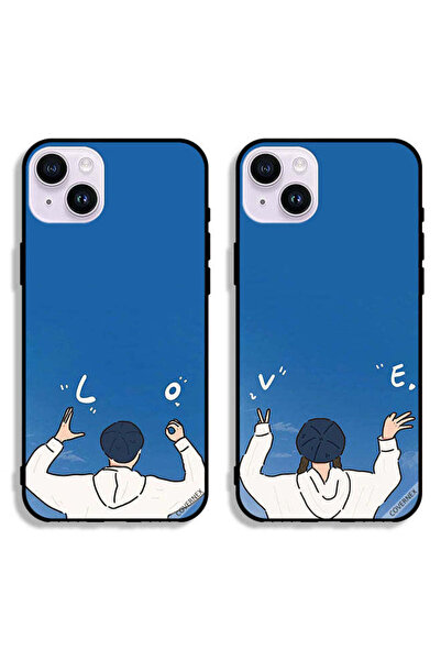 Covernex حافظتان واقيتان لهاتف Apple iPhone 14، أغطية خلفية بتصميم لفتة حب لل...