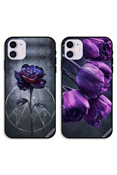 Covernex حافظتان واقيتان لهاتف Apple iPhone 12 mini - زهور داكنة
