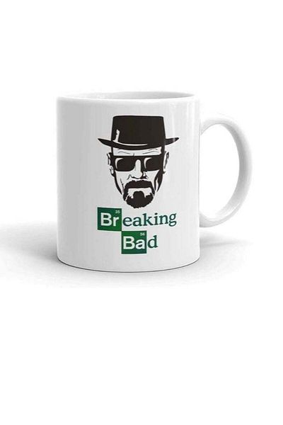 Story of candle Ceramic Mug with 'Breaking Bad' Design in White