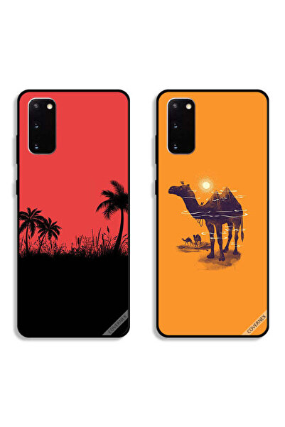 Covernex حافظتان لهاتف سامسونج جالكسي S20 بغطاءين واقيين، شجرة تمر وفن الجمال