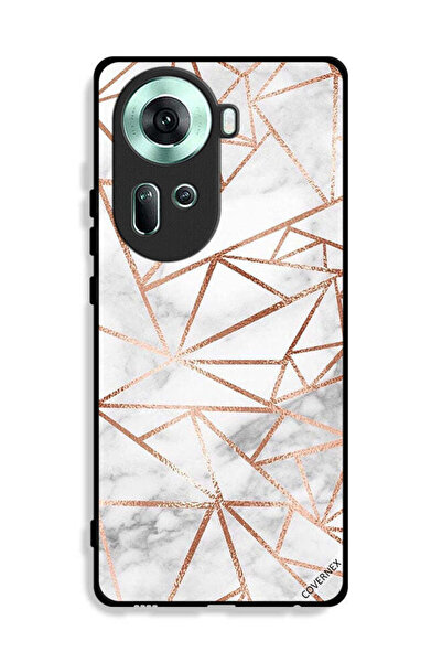 Covernex غطاء حماية لهاتف Oppo Reno11 5G بنمط رخامي وورق جدران