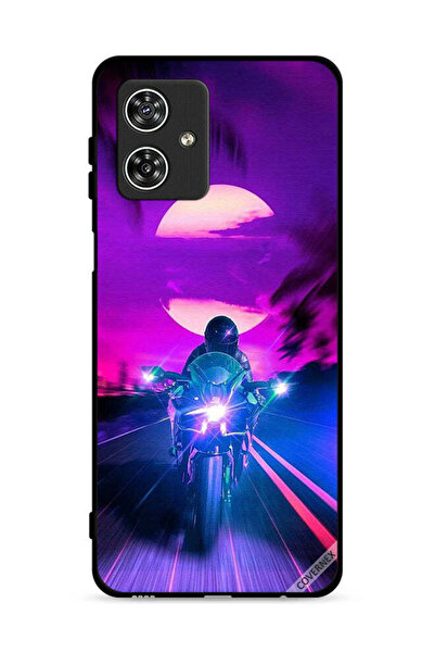 Covernex غطاء حماية لهاتف موتورولا موتو جي 54 5G، خلفية رجل على دراجة