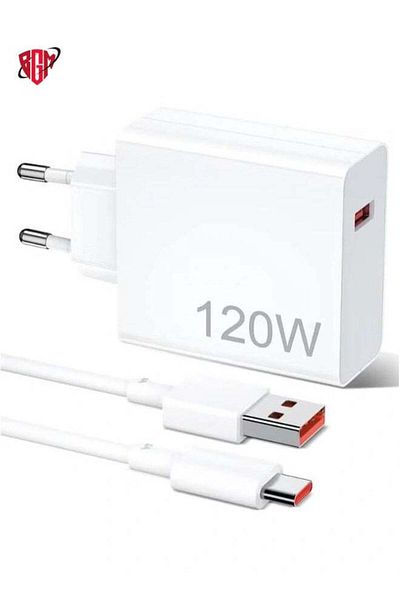 Shopi 120W Max Fast Charger with 6A Type-C Cable | Compatible with Mi Pad 5, 12 Pro, 12X, 11T Pro, Redmi 1