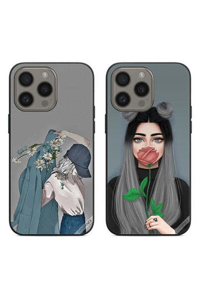 Covernex حافظتان واقيتان لهاتف Apple iPhone 15 Pro Max بتصميم فتاة ترتدي معطف...
