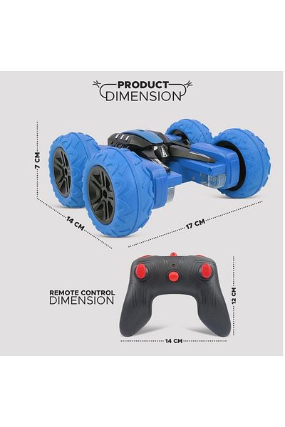 rexa 4WD High-Speed RC Butterfly Stunt Toy Car – 360° Flat & V-Shape Rotation, Assorted Colors
