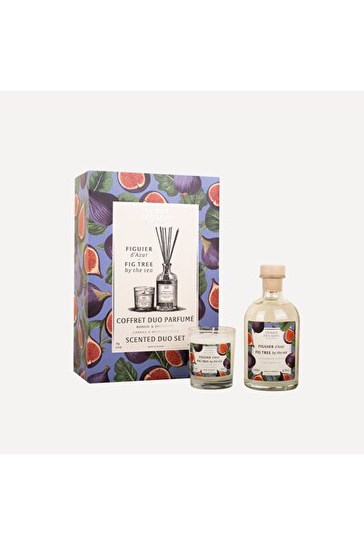 PANIER DES SENS مجموعة شموع معطرة + موزع عطر التين - فيجييه دازور