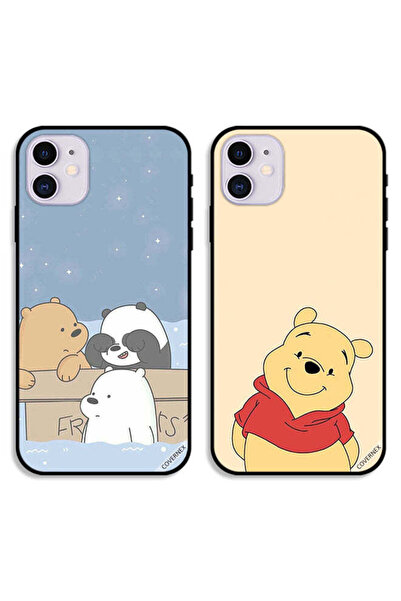 Covernex حافظتان لهاتف Apple iPhone 12 mini، أغطية حماية بتصميم Bear Friends ...