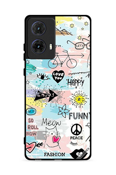 Covernex غطاء حماية لهاتف موتورولا موتو جي 85 5G بتصميم دودل مياو إنجوي