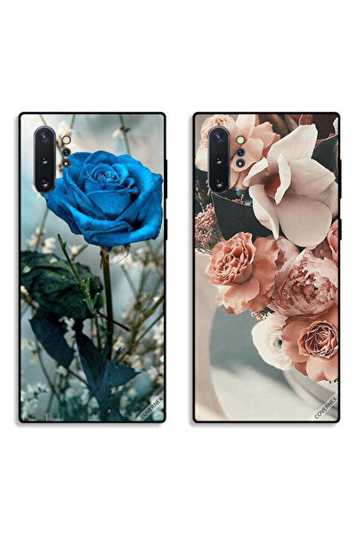 Covernex حافظتان لهاتف سامسونج جالكسي نوت 10 بلس بأغطية حماية وردية مسائية وز...