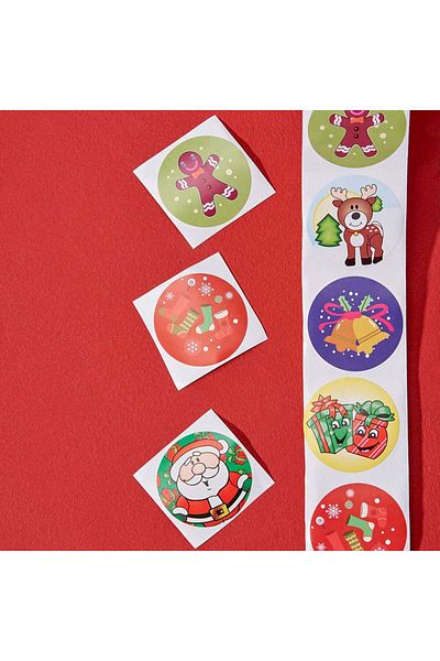 Twiddlers Set of 600 Christmas stickers, paper, multicolor, 7.6 x 4.1 x 4 cm