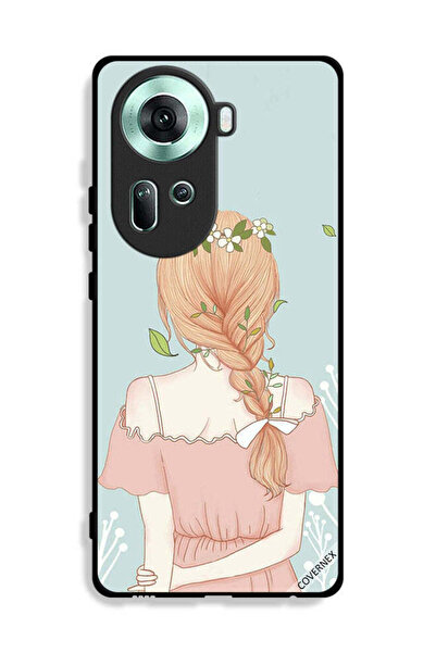 Covernex غطاء حماية لهاتف Oppo Reno11 5G بفتاة واقفة بمظهر لطيف