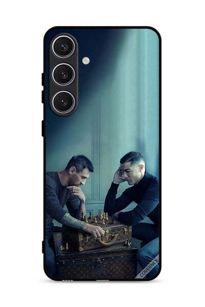 Covernex غطاء حماية لهاتف سامسونج جالاكسي إس 25 بلس بطبعة ميسي ضد رونالدو يلع...