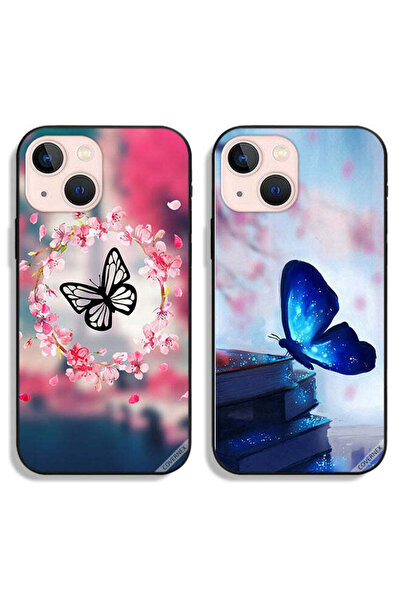 Covernex حافظتان واقيتان لهاتف Apple iPhone 13 mini بتصميم فراشة في حلقة وفرا...