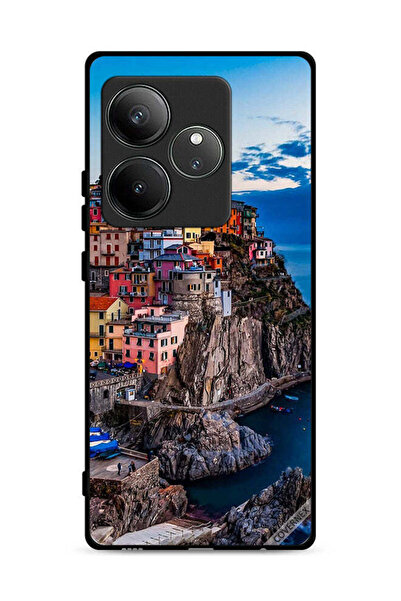 Covernex غطاء حماية لهاتف Realme GT Neo6 SE 5G بطبعة منازل ملونة على البحر