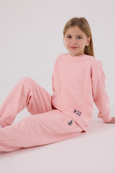 U.S. Polo Assn. Σετ αθλητικής φόρμας με άδεια για κορίτσια κάτω από 2 τεμάχια