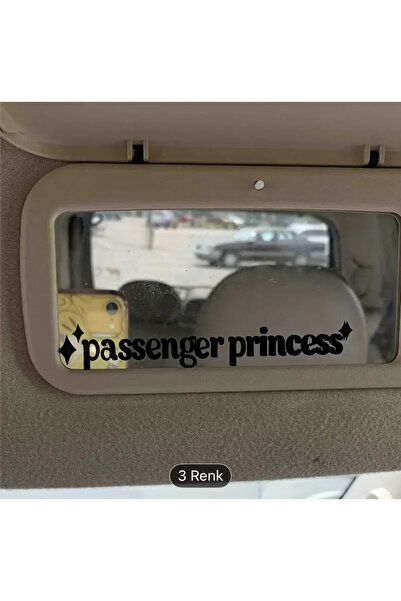 Zenan Design Passenger Princess Güneşlik Ayna Yazısı Araba-Motosiklet Cam Eti...
