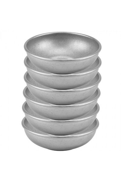 Culinaro Set of 6 Vintage Silver bowls 7.5xh2.3cm, stainless steel