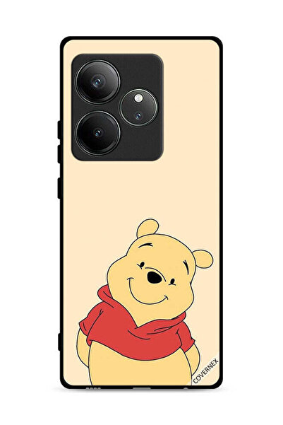 Covernex غطاء حماية لهاتف Realme GT 6 5G بتصميم الدب في وضع السعادة