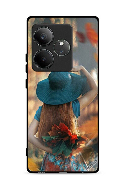 Covernex غطاء حماية لهاتف Realme GT Neo6 5G بطبعة فتاة قبعة تخفي أوراق الحب