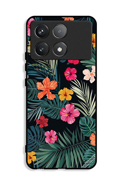 Covernex غطاء حماية لهاتف شاومي بوكو X6 برو 5G، زهور متعددة الألوان وريش أخضر...