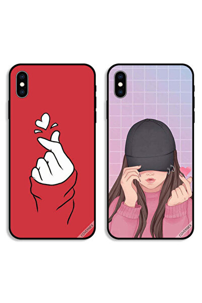 Covernex حافظتان واقيتان لهاتف Apple iPhone XS بطبعة قبعة Snap Love Girl