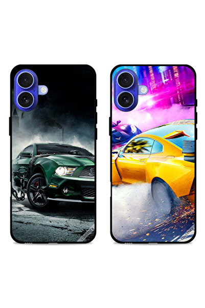 Covernex حافظتان واقيتان لهاتف Apple iPhone 16 Plus بتصميم سيارة سباق وشيلبي