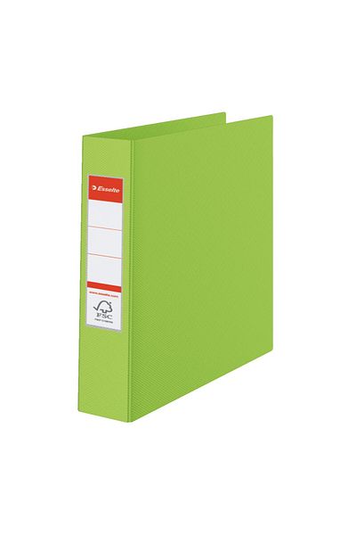 Esselte , Mechanical Ring Binder A4, 2 Rings 25 mm, Green Standard Cover, 42 mm Spine, Durable Board
