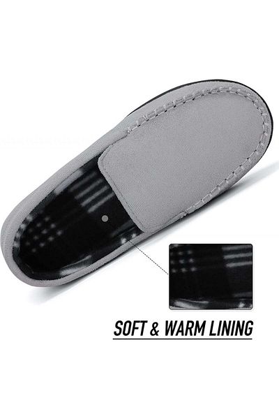 MISHANSHA slippers, gray, textile/rubber/memory foam, 46