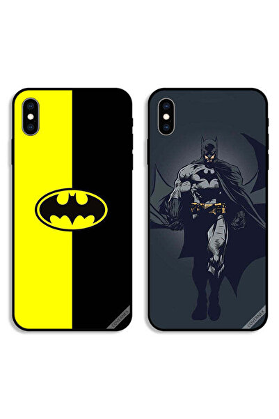 Covernex حافظتان واقيتان لهاتف Apple iPhone XS مع شعار باتمان وفن باتمان