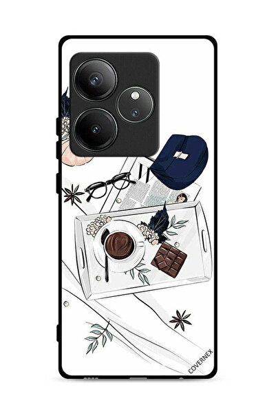 Covernex غطاء حماية لهاتف Realme GT Neo6 SE 5G بنقشة قهوة وشوكولاتة