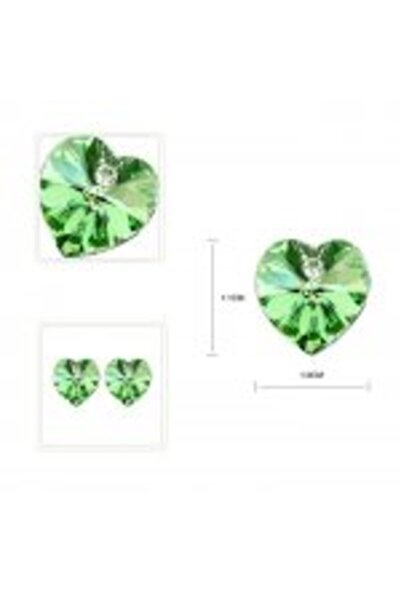 Kelan Elegant jewelry set – necklace and earrings cat design with Crystal Emerald